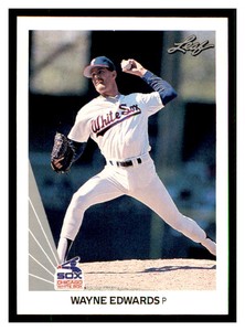 1990 Leaf #352 WAYNE EDWARDS RC Chicago White Sox Rookie