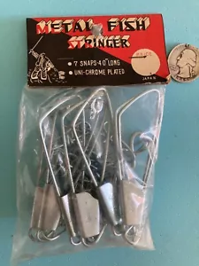 VTG NEW NOS METAL FISH CHAIN STRINGER 7 SNAP 40” FISHING JAPAN VINTAGE CHROMED - Picture 1 of 5