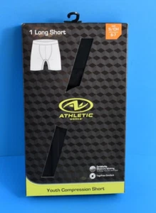 Athletic Works Youth Compression Shorts Football Black Size Boys S/CH 6-7 NEW - Picture 1 of 5