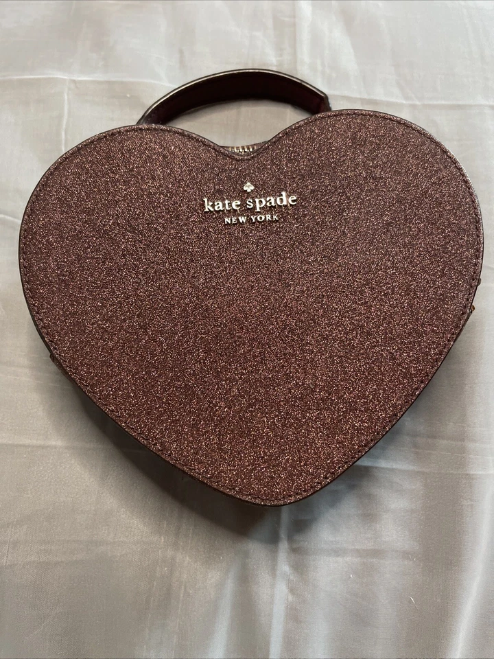 Kate Spade Love Shack Glitter Heart Purse Crossbody - Deep Nova - Image 1 of 4