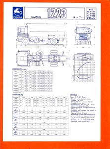 PEGASO / FICHE TECHNIQUE / CAMION 1223  de  1988 - Bild 1 von 2