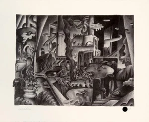 David Welker - Arte póster impreso después del diluvio - Imagen 1 de 4