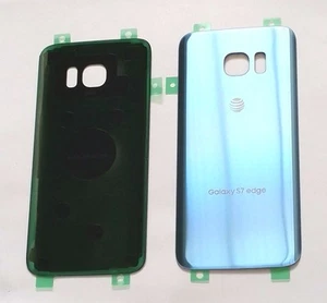 Original OEM Back cover Glass For Samsung Galaxy S7 Edge AT&T G935A~ BLUE ~ US - Picture 1 of 2