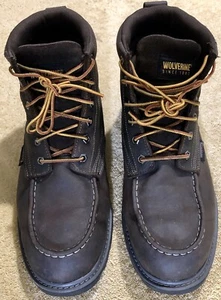 STIVALI DA LAVORO UOMO WOLVERINE FLOORHAND MOC PUNTA MORBIDA IMPERMEABILI W230025 DARK COFFEE - Foto 1 di 24