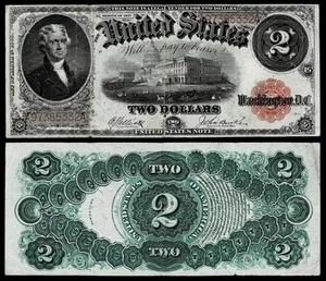 1917 $2 LARGE SIZE~LEGAL TENDER NOTE~~VERY FINE - Picture 1 of 1