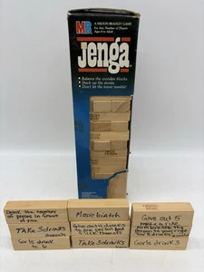 Vintage 1986 Original Jenga Trinkspiel Erwachsene Party Milton Bradley komplett - Bild 1 von 8