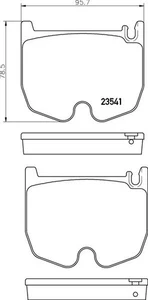FRONT PAGID Low-Metallic Disc Brake Pads for MERCEDES-BENZ MANY MODELS, # T1454 - Picture 1 of 1