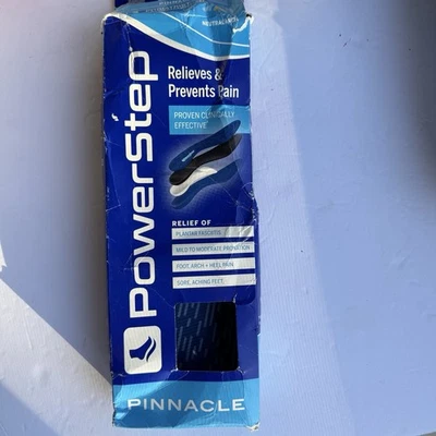 Power Step Pinnacle Semi Rigid Orthotic Comfort Insoles Neutral Arch M 11-11.5 - Image 1 of 4