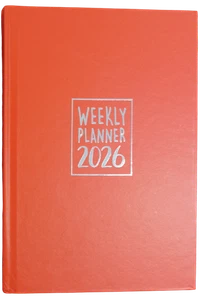 AGENDA 2026 biembi WEEKLY PLANNER brossura ROSSO settimanale - Bild 1 von 3