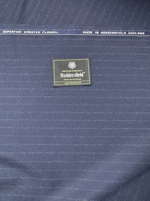 Navy Superfine Wool Fabric Made In Huddersfield England Suiting Dishdasha - Image 1 of 2