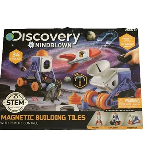 MAGNETIC BUILDING TILES Customizable STEM w 2 Powered Motors DISCOVERY KIDS-*** - Picture 1 of 3