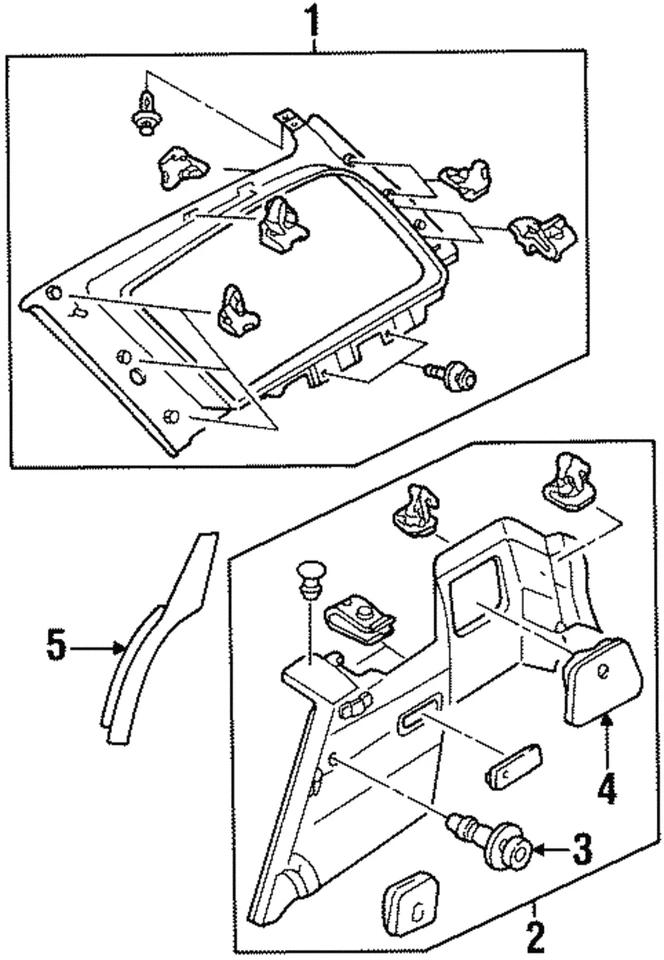 Panel de moldura de cuarto genuino Ford F7CZ-7452019-AAC Foto 1 de 1
