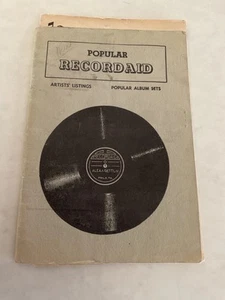 VINTAGE POPULAR RECORDAID RECORD SPEC LISTING CATALOG - Dec.1949 - Picture 1 of 5