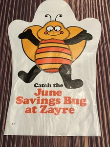 Marioneta de mano de plástico vintage atrapa el insecto de ahorro de junio en Zayre Bee años 70 - Imagen 1 de 2