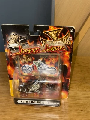 West Coast Choppers Jesse James "CFL-Rigid" Silver Black 1:31 Motorcycle (B259) - Image 1 of 4