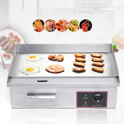 22"  Commercial Electric Griddle Flat Top Grill Hot Plate BBQ Countertop 3000W - Image 1 of 3