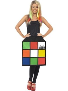Rubik's Cube Licenced 3D Fun Game 1980's Halloween Fancy Dress Costume - Picture 1 of 5