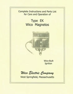 Wico Type EK Magneto Instructions and Parts List (please read description) - Picture 1 of 3