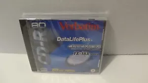 Verbatim 700MB/80 Min CD-R Disc With Case 1X-16X Speed AZO Blue (Sealed! NEW) - Picture 1 of 3