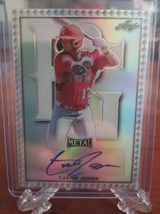 2020 Leaf Perfect Game All-American Classic Metal Carter Jensen Auto