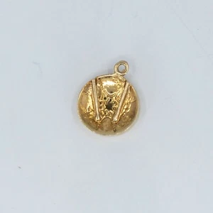 Vintage 1950's 14k Yellow Gold Drum Charm Snare Drum Pendant - Picture 1 of 12