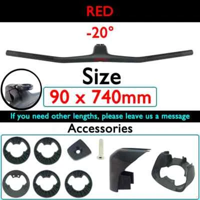 740mm Carbon MTB Integrated Handlebar with Stem -20° Syncros IC,SL,WC 70-100mm - Image 1 of 4