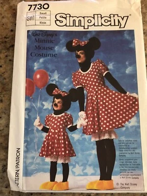 🦋 SIMPLICITY #7730 - DAMAS (ADULTAS) PATRÓN DE DISFRAZ DE DISNEY MINNIE MOUSE SM FF Foto 1 de 2