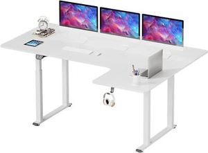 180x110cm L-förmiger Höhenverstellbar Eckschreibtisch Schreibtisch Bürotisch - Bild 1 von 8