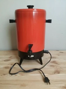 Retro Red West Bend Electric Coffee Percolator 12-30 Cup 1969 - Picture 1 of 11