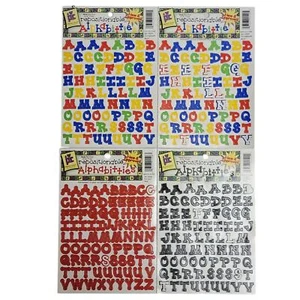 Provo Craft Alphabitties Aufkleber 4 Blatt ABC 123 Multi rot schwarz Scrapbooking - Bild 1 von 5
