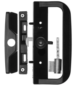 Rolltrak Black Sliding Patio Door Keyed Lock Set - Picture 1 of 5