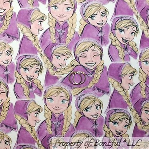 BonEful FABRIC FQ Cotton Jersey KNIT Disney FROZEN ANNA Princess Dress Girl RARE - Picture 1 of 11