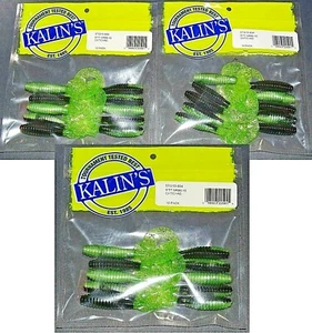 30 PCS KALIN'S 5" TPL THEART GRUBS FISHING LURES 5TG10-834 CHART SHAD/3-10 PKS - Picture 1 of 3