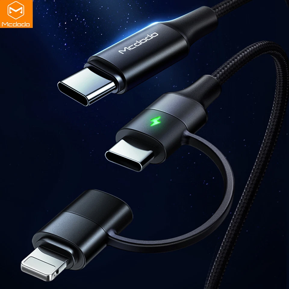 Mcdodo 60W USB-C to Type-C Cable Fast Charger for iPhone 16 15 14 13 Samsung S25 - Image 1 of 4