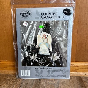 Weihnachtsbaumspitze ENGEL gezählt Kreuzstich Set Candamar Designs Neu aus altem Lagerbestand - Bild 1 von 5