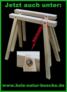 Stützböcke 2 Stück,Holzbock, Montagebock,  Schreinerbock, Arbeitsbock,  - Bild 1 von 5