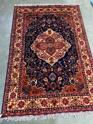 Elegante alfombra de lana oriental hecha a mano - Tamaño: 6’5”X9’9” (77”X117") Foto 1 de 2