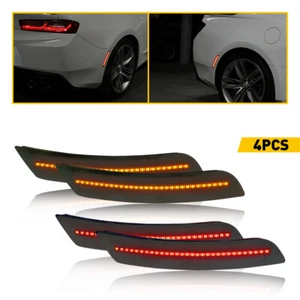 Amber Red LED Strip Marker Side Parking Light For Chevrolet 16-20 Camaro Bumper - Picture 1 of 11