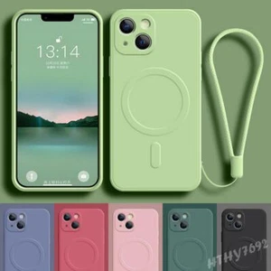 Case For iPhone 15 14 13 12 11 Pro Max 16 XS 8 Shockproof Silicone Magsafe Cover - Picture 1 of 24