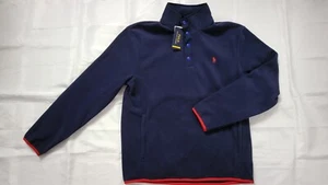 NUOVA POLO RALPH LAUREN UOMO BLU NAVY PILE QUARTO PULLOVER A SCATTO TAGLIA M - Foto 1 di 4