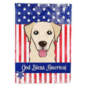 Caroline's Treasures BB2182CHF American Flag and Golden Retriever House Flag ... - Picture 1 of 8