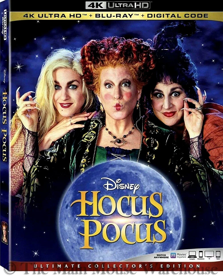 Hocus Pocus 4K UHD Blu-ray & Digital Copy Code Disney Halloween Witches Movie - Image 1 of 1