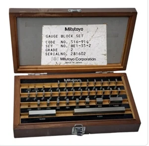 Mitutoyo Japan 32pc Gauge Block Set Code No. 516-914 Grade 2 Set No. BE1-35-2 - Picture 1 of 12