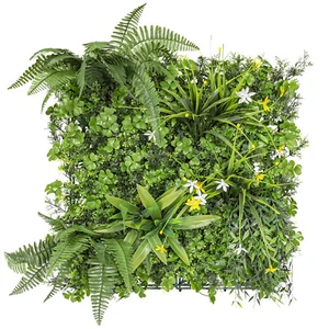 20" Artificial Grass Mats 3D Mixed Plant Wall Hedge Decor For Home Festival #15 - Picture 1 of 7