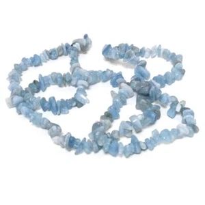 Pale Blue Aquamarine Beads Chip 5-8mm Long Strand Of 200+ - Picture 1 of 1