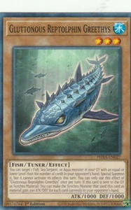 YUGIOH CARD 1 X GLUTIONOUS REPTOLPHIN GREETHYS PHRA-EN027 1ST EDITION - Picture 1 of 1
