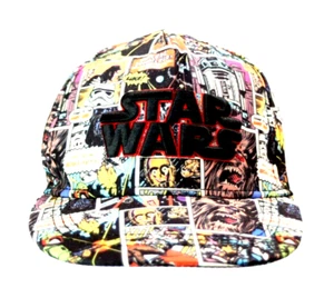 STAR WARS BOBA FETT Comic Panel Snapback Baseball Cap Hat Sze Small 4-7 yrs. old - Picture 1 of 8