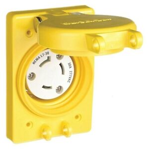 Hubbell Wiring Device-Kellems Hbl69w49 30A Watertight Locking Receptacle 2P 3W