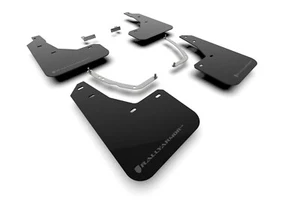 Rally Armor UR Black Mud Flaps w/ Silver Logo for 2025 Hyundai Ioniq 5 - Picture 1 of 2