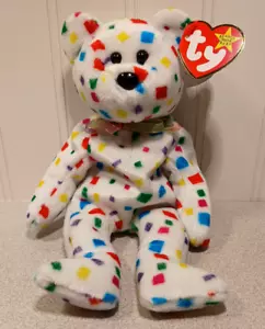 Ty Beanie Baby TY 2K Confetti Bear 1999 Retired - Picture 1 of 10